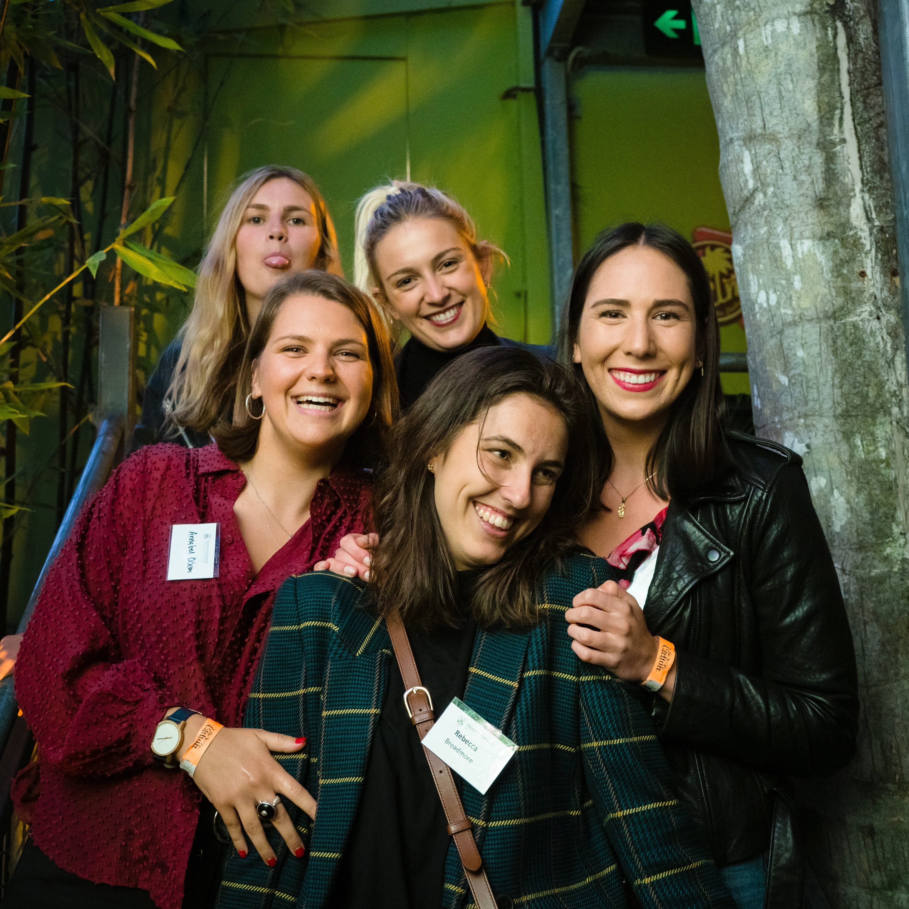 Trinity students at an Alumni and Friends function