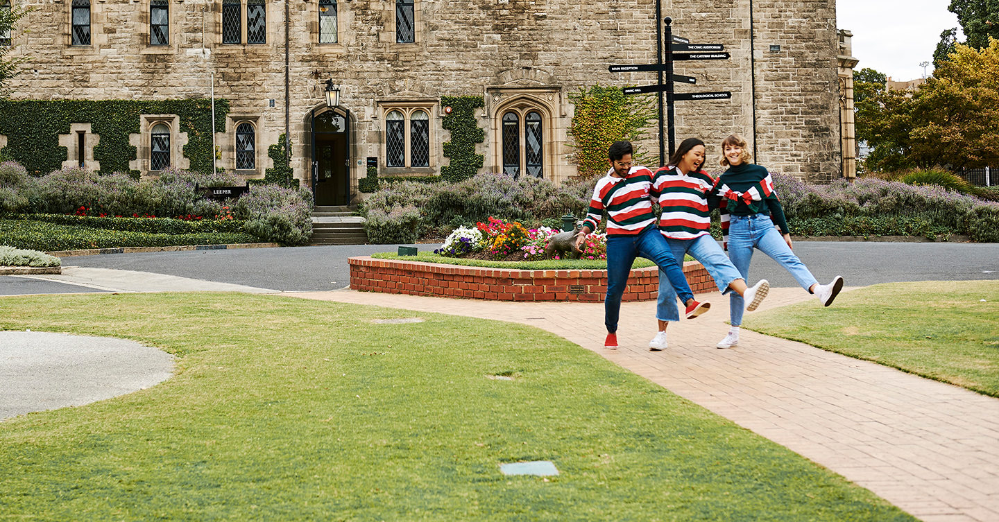 Happy Residential College students