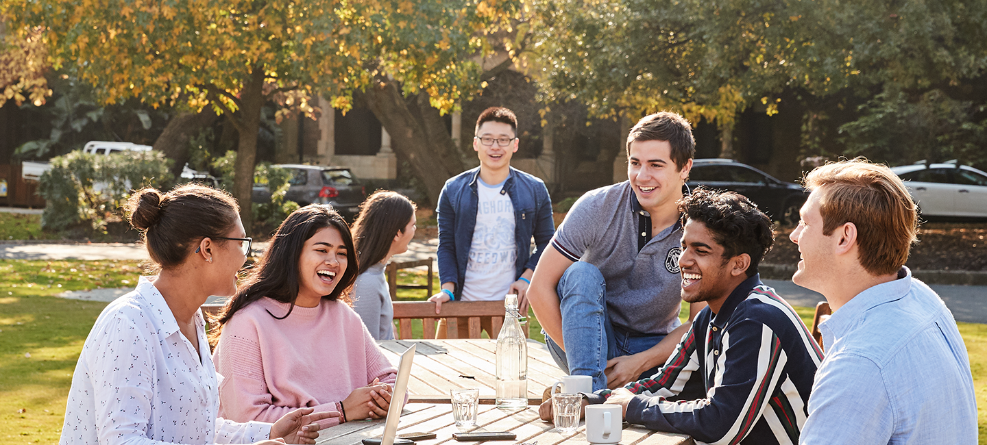 Trinity College students talking